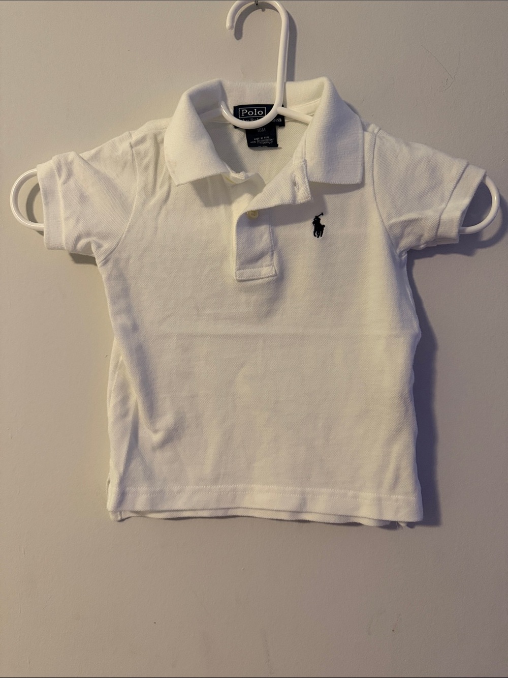 Ralph Lauren White Kids Polo with Navy Pony